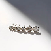 Stud Bud Earrings in Silver