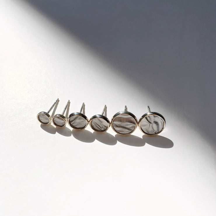 Stud Bud Earrings in Silver