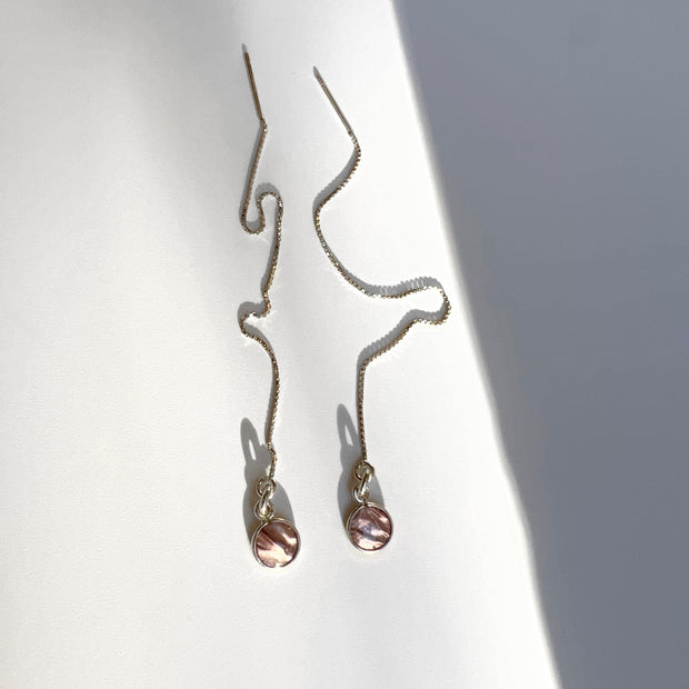 Hang In There Threader Earrings in Silver