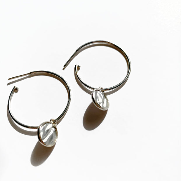 Hoop Loop Earrings in Silver