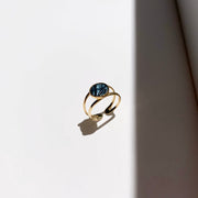 Floating Bezel Ring in Gold