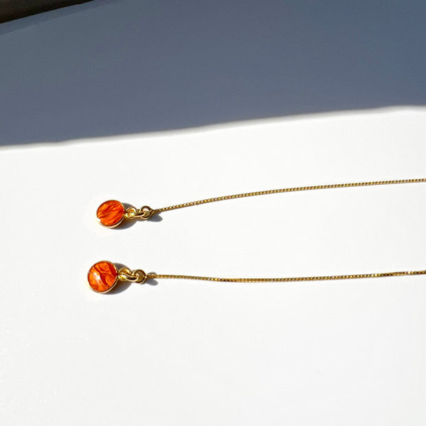 Hang In There Threader Earrings in Gold