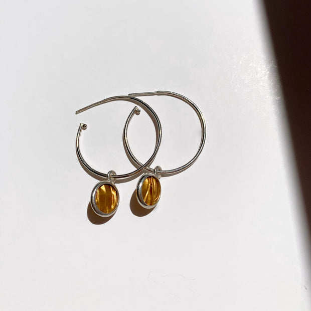 Hoop Loop Earrings in Silver