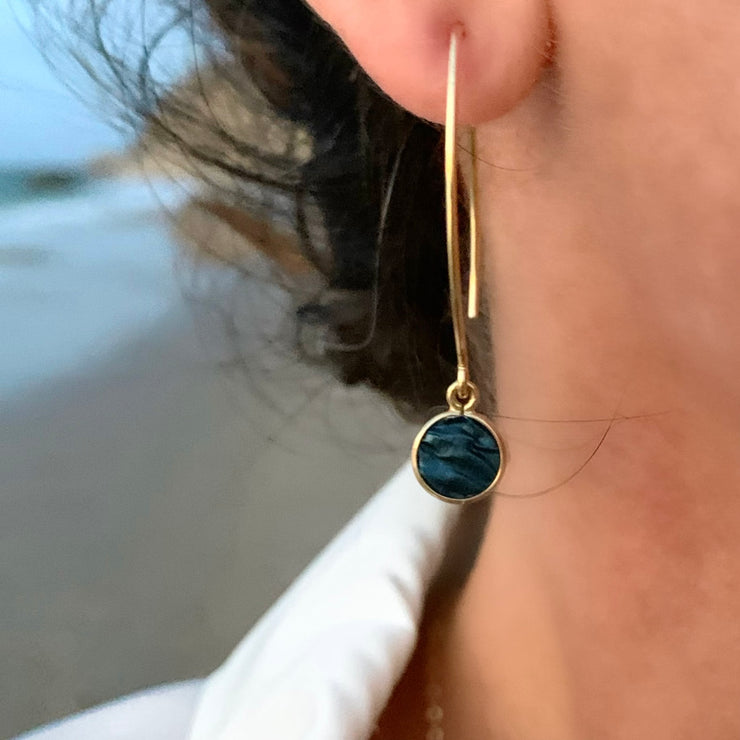 Tiger Eye Earrings in Gold