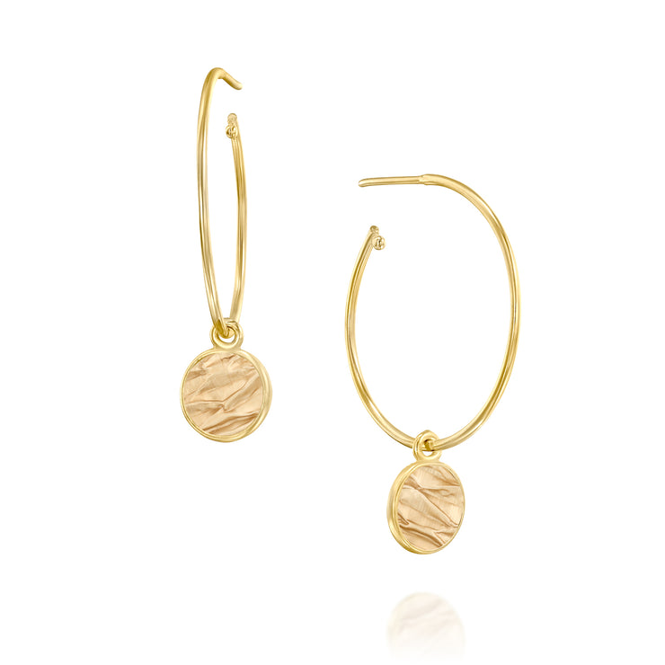 Hoop Loop Earrings in gold