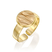 Hug Me Flat Ring in gold