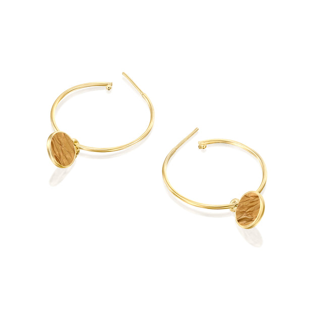 Hoop Loop Earrings in gold