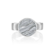 Hug Me Flat Ring in Silver