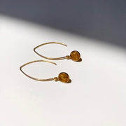 Tiger Eye Earrings in Gold