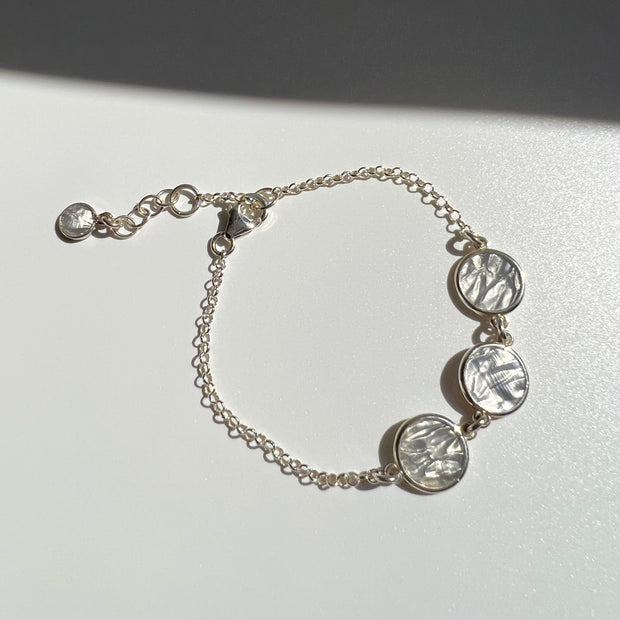 In A Row Bracelet in Silver