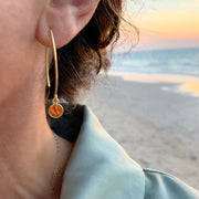 Tiger Eye Earrings in Gold