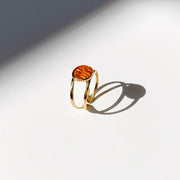 Floating Bezel Ring in Gold