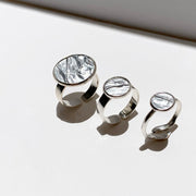 Hug Me Round Ring in Silver
