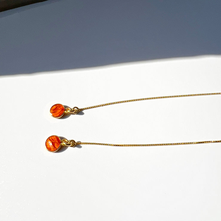 Hang In There Threader Earrings in Gold