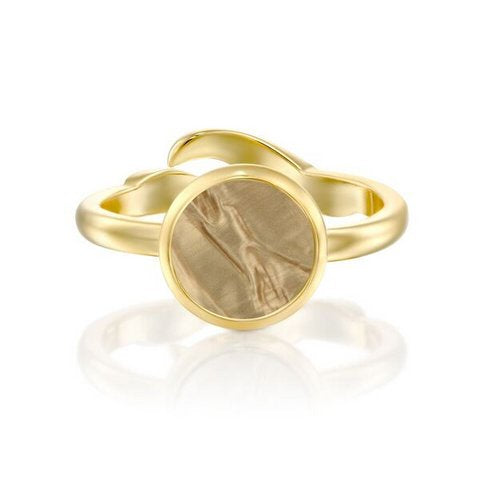 Hug Me Round Ring in gold