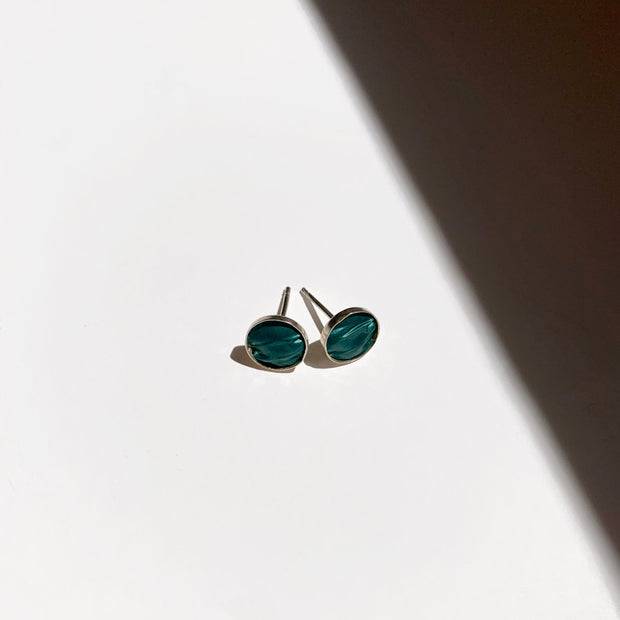Stud Bud Earrings in Silver