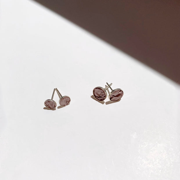 Stud Bud Earrings in Silver