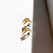 Floating Bezel Ring in Gold