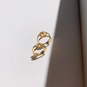 Floating Bezel Ring in Gold