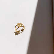 Floating Bezel Ring in Gold